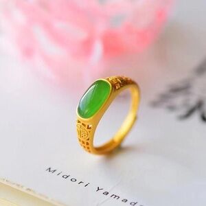 S925 silver jade rings
